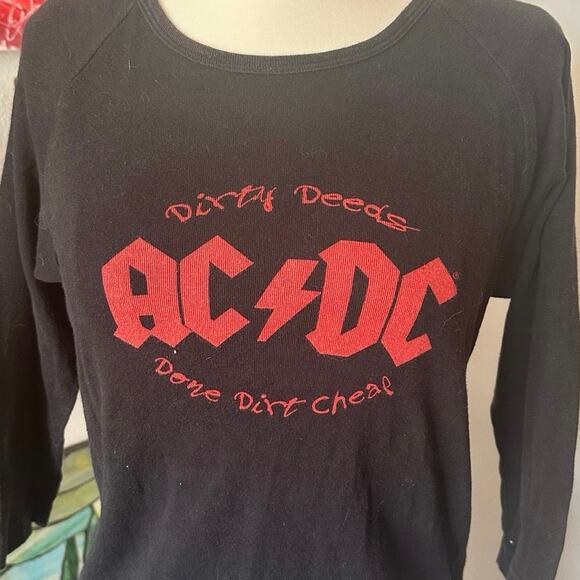 rockware acdc dirty deeds done dirt cheap long sleeve shirt - Picture 2 of 3